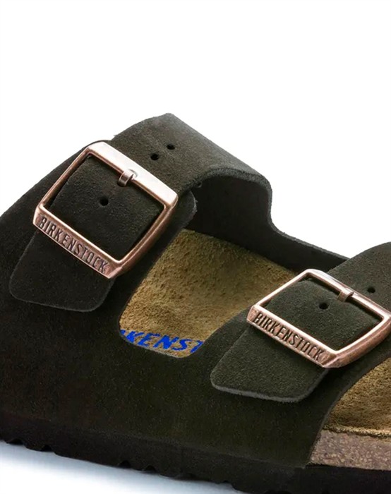 Arizona Suede Leather Sandal - Mocha